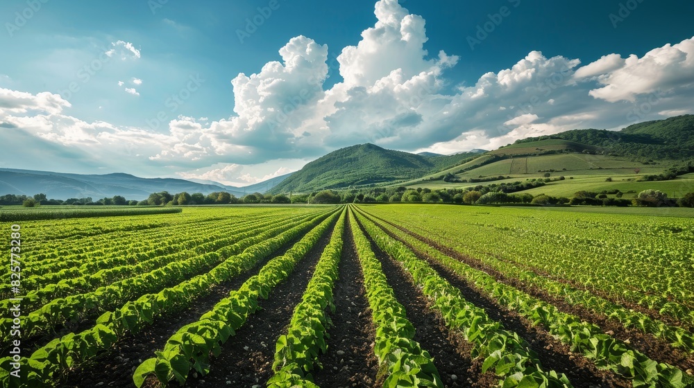 Field transforming with crops Field transforming with crops