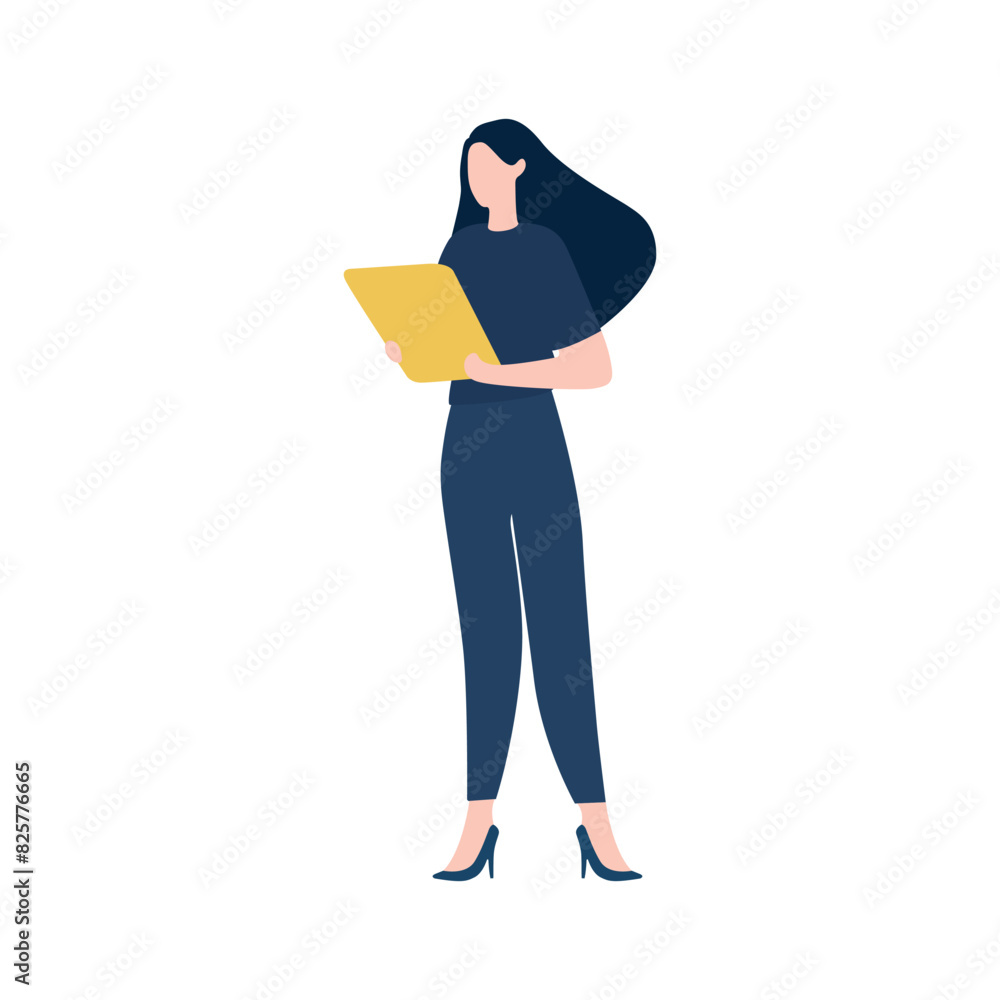 businesswoman hold folder in hands isolated on white background businesswoman hold folder in hands isolated on white background