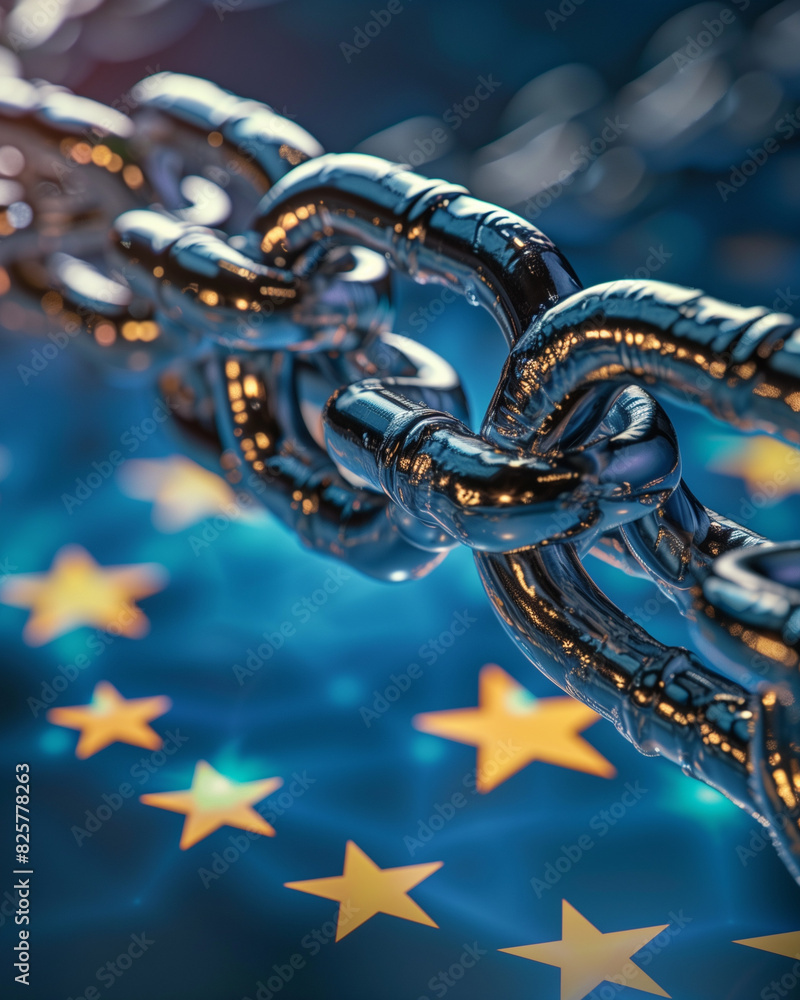 High-quality image representing EU cybersecurity directives, featuring a lock and stars symbol on a circuit board. The image illustrates the integration of EU cybersecurity regulations into digital High-quality image representing EU cybersecurity directives, featuring a lock and stars symbol on a circuit board. The image illustrates the integration of EU cybersecurity regulations into digital