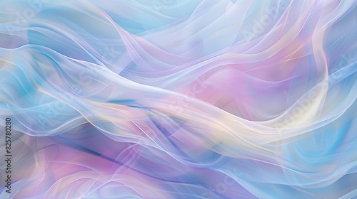 abstract waves in pastel hues creating a smooth and tranquil flow