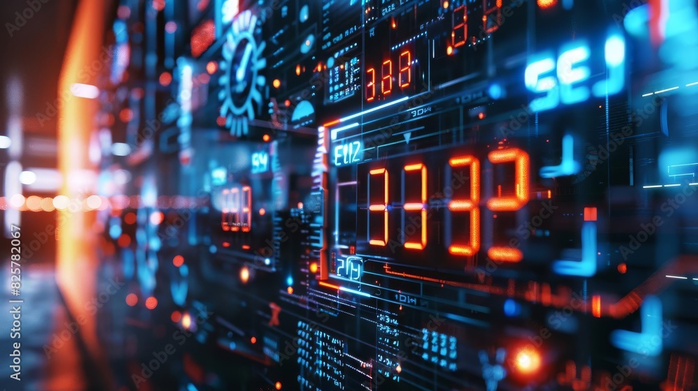 digital clock, modern display, close up digital clock, modern display, close up