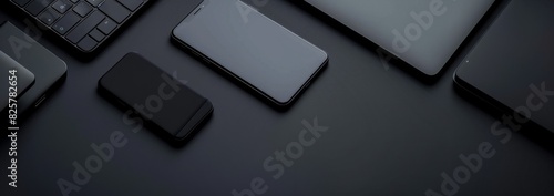 Minimalist Workspace with Laptop and Smartphone..