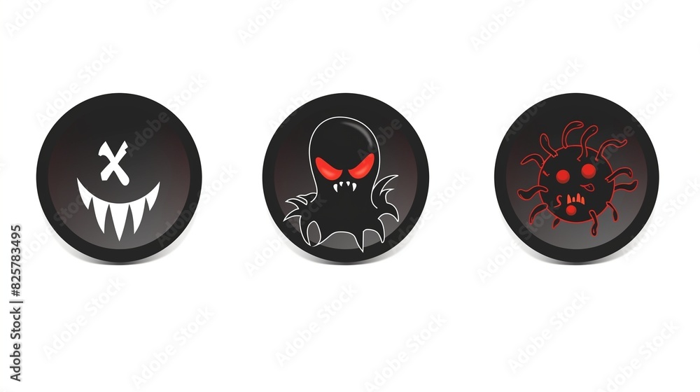 Fototapeta premium コンピューターウイルスのアイコン10