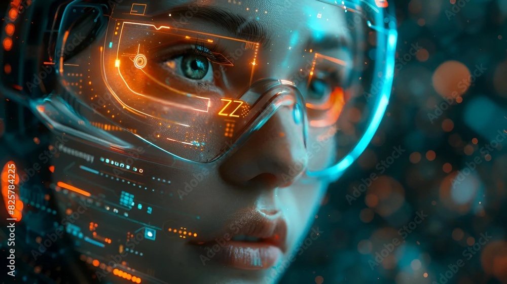 Girl with AI (Artificial Intelligence) Future of Tech World Girl with AI (Artificial Intelligence) Future of Tech World