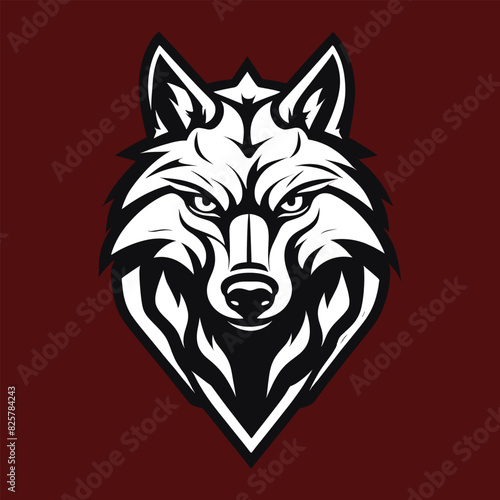 Cool white wolf esports and gaming business logo