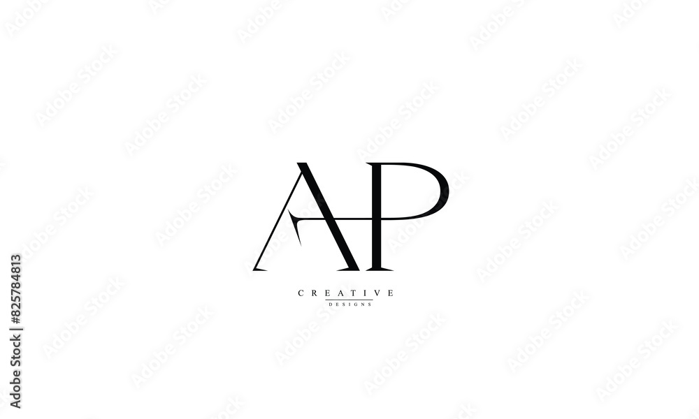 Alphabet letters Initials Monogram logo AP PA A P Alphabet letters Initials Monogram logo AP PA A P
