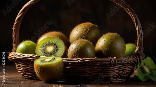kiwi fruit basket ai generated