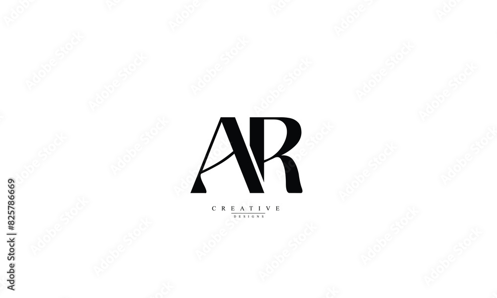 Alphabet letters Initials Monogram logo AR RA A R Alphabet letters Initials Monogram logo AR RA A R