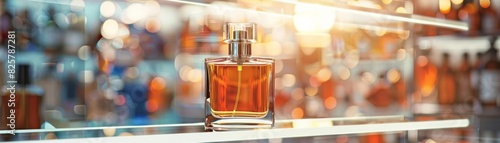 selecting perfume, elegant bottle, close up, luxurious boutique