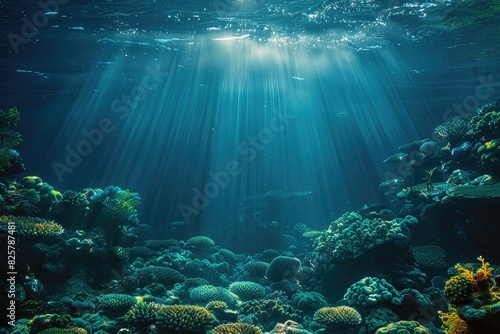 Deep sea underwater professional advertising food photography