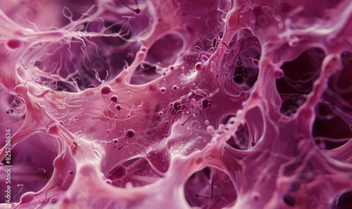 High-Resolution Close-Up of Connective Tissue Fibers 