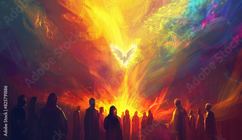 The descent of the Holy Spirit on the Apostles photo