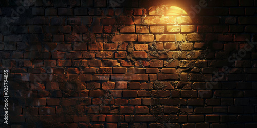 A perspective shot of a brick wall with detailed texture and warm colors. The light and shadow play creates depth and dimension, enhancing the visual appeal.

