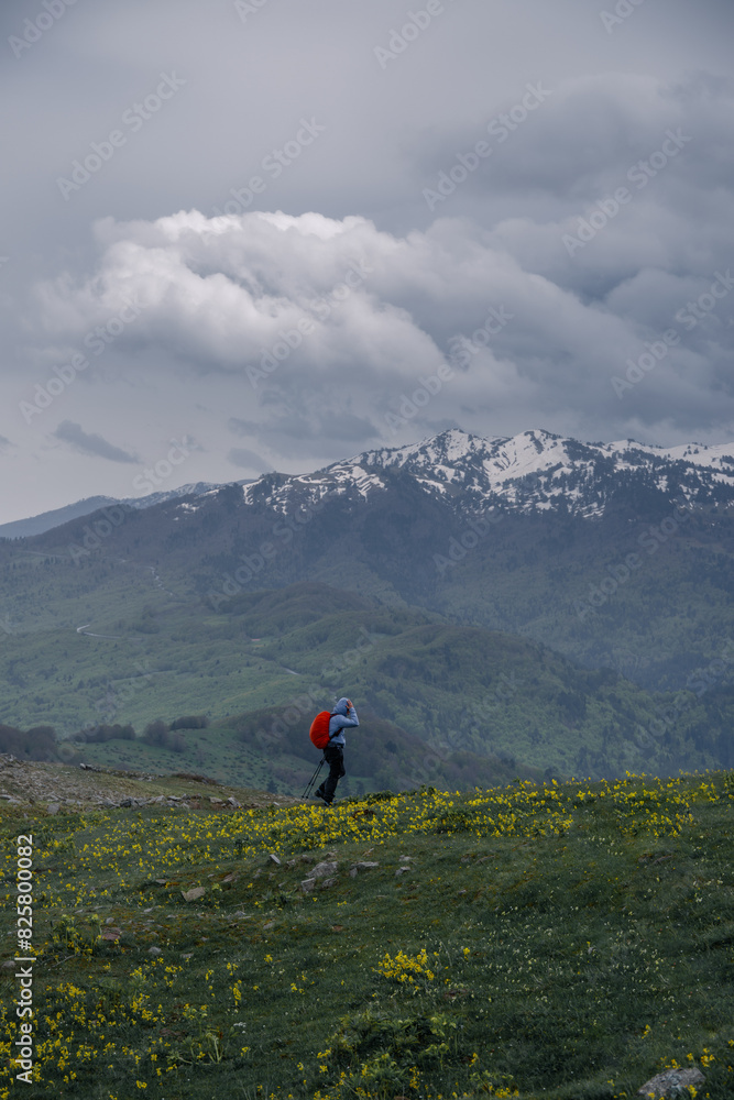 Obraz premium hiker in the mountains