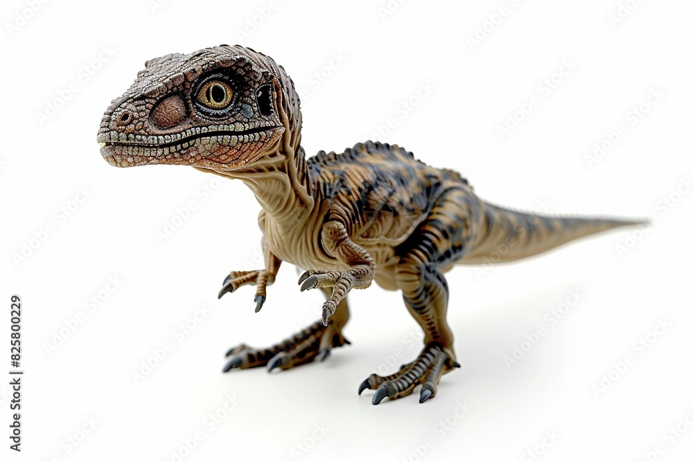 Obraz premium Miniature velociraptor, isolated on white