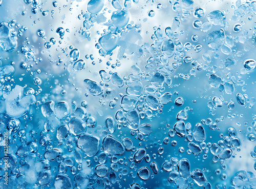 water drops background sky blue view