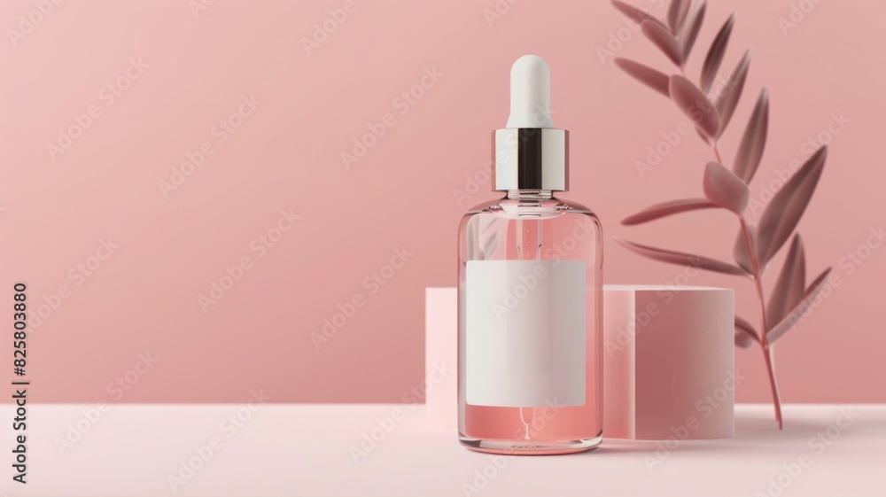 Close-up of a skincare product bottle with a clear 'hypoallergenic' label, set against a soft pastel background Close-up of a skincare product bottle with a clear 'hypoallergenic' label, set against a soft pastel background