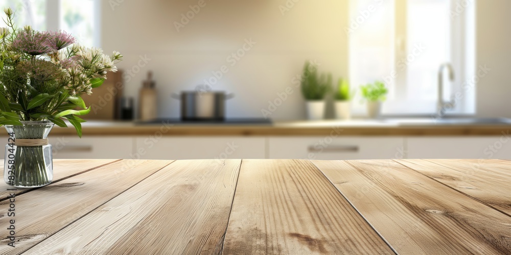 Modern kitchen counter with natural light Modern kitchen counter with natural light