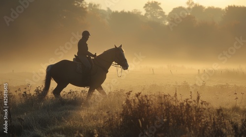 The peacefulness of the early morning is disrupted only by the powerful snorts and whinnies of the horse as it completes a particularly difficult task. photo