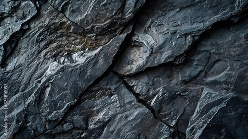 Black or dark gray rough grainy stone texture background. 