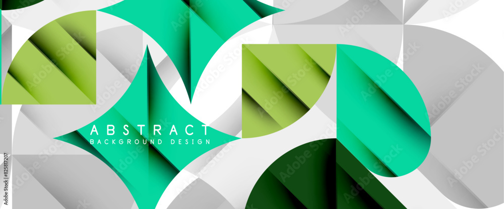 Minimal geometric elements on white. Petals, round triangles, star Minimal geometric elements on white. Petals, round triangles, star