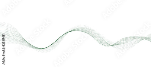 Abstract background with flowing wave lines. Futuristic technology concept. Vector illustration