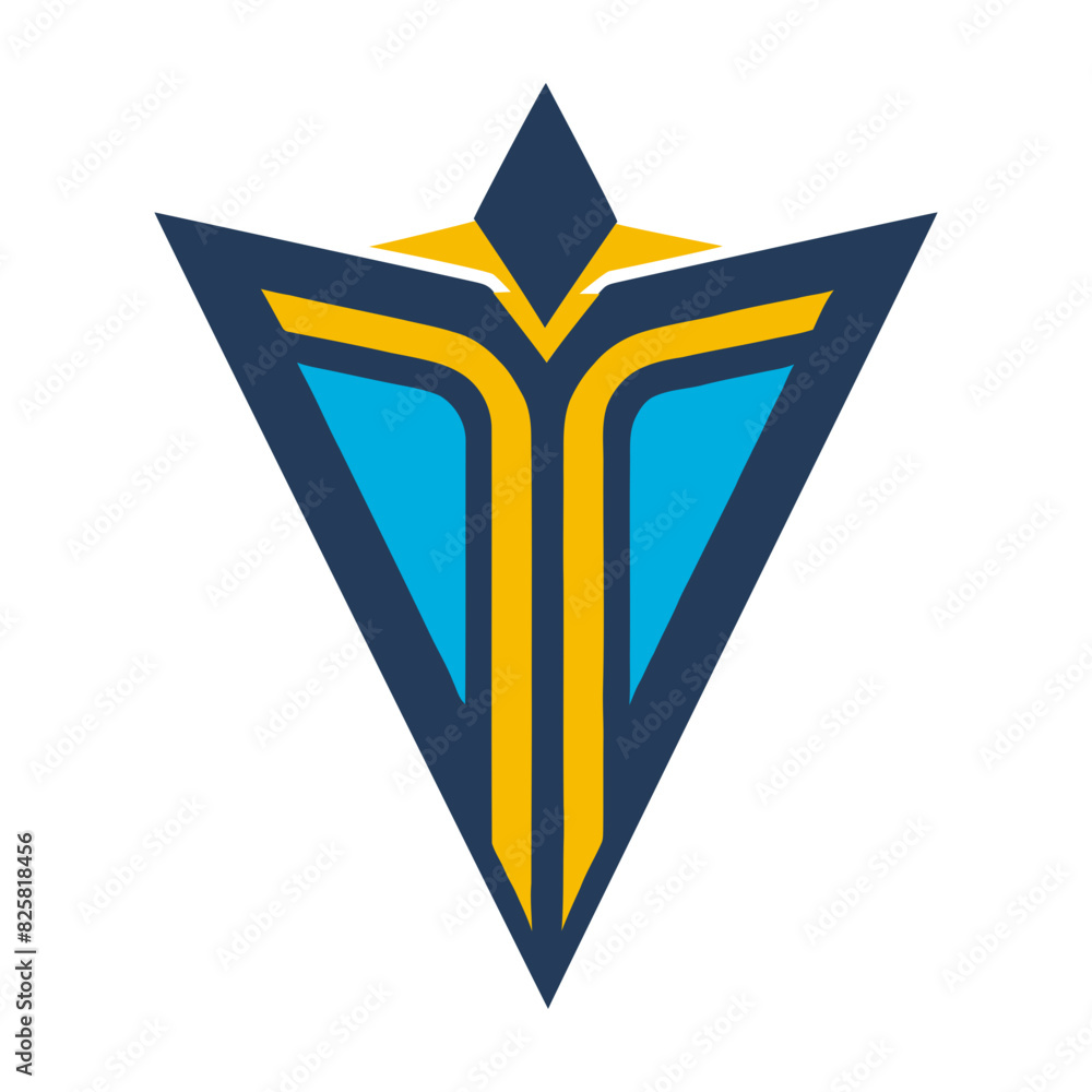 Geometric logo with triangles, retro design