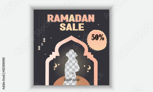 
ramadan social media banner and beautiful ramadan post template

