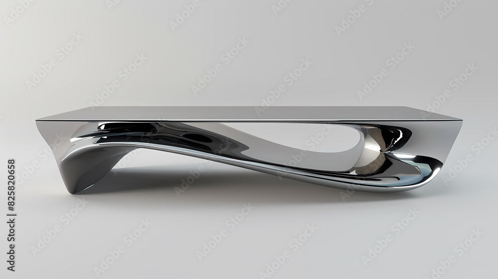 Stylish stainless steel rectangular table Stylish stainless steel rectangular table