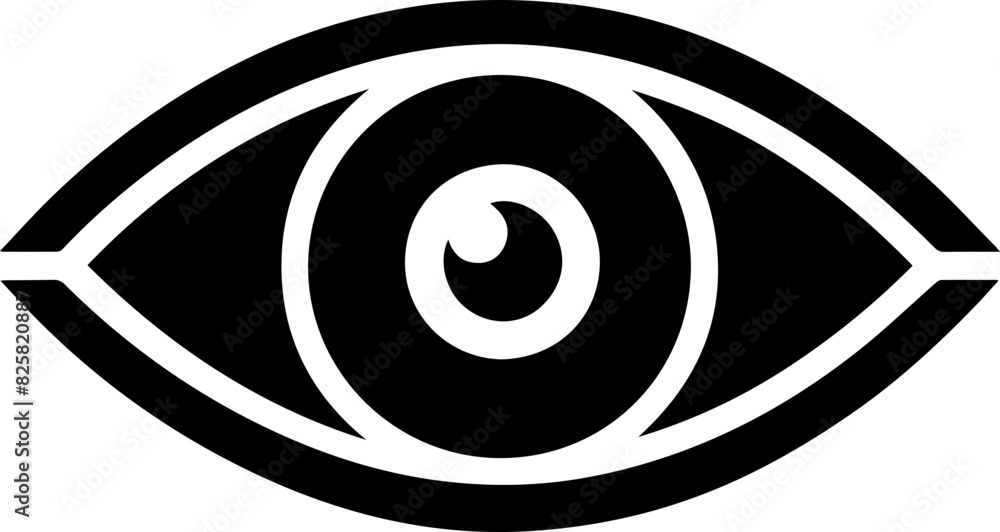 eye, icon, black, simple, pupil, eyelid, double, web, app, vision, look, see, observe, watch, focus, graphic, illustration, clipart, silhouette, shape, abstract, minimal, geometric, art, technology, i