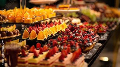Dessert selection from an extravagant buffet photo
