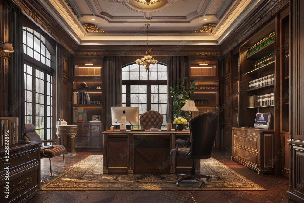 Classical Office Workspace Interior Classical Office Workspace Interior