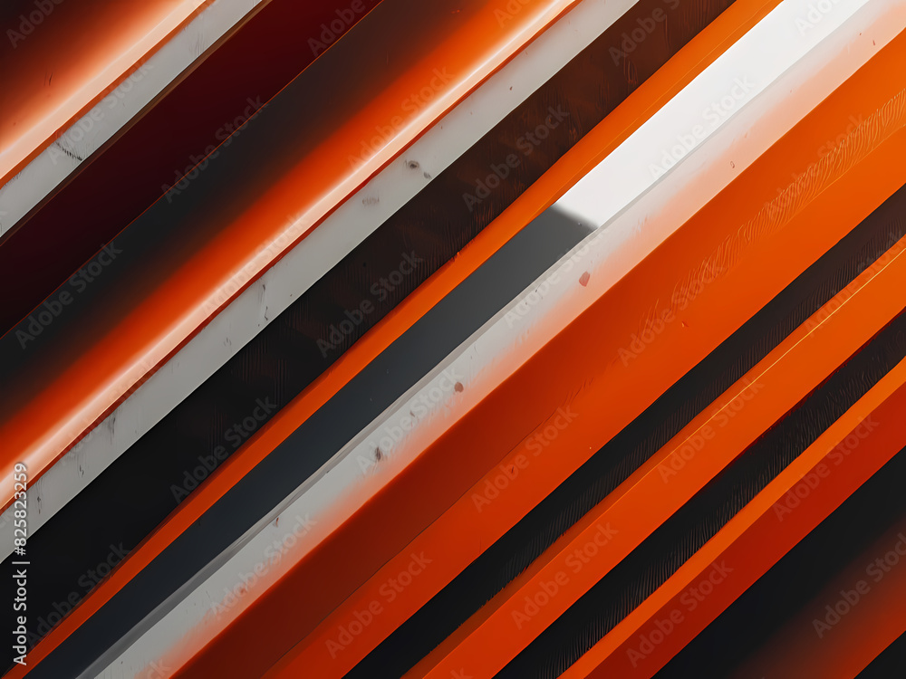Obraz premium simple abstract pattern with sharp, diagonal lines and a monochromatic orange palette
