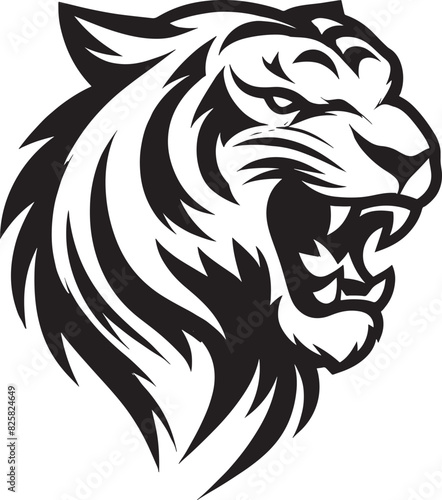 Wallpaper Mural Angry Tiger Mascot, Isolated vector logo illustration Torontodigital.ca