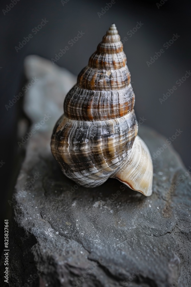 Intricate shell on dark background Intricate shell on dark background