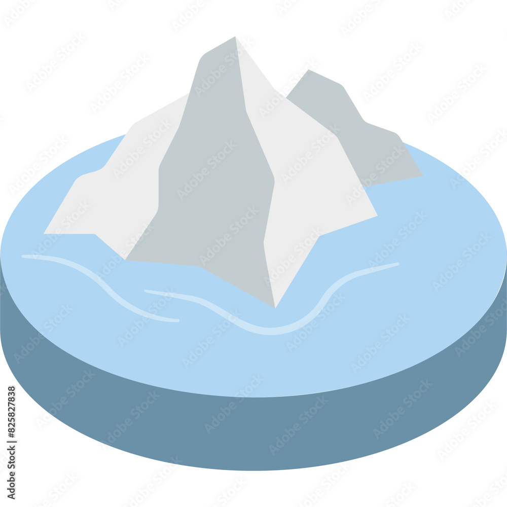 Melting Icecap Illustration Melting Icecap Illustration
