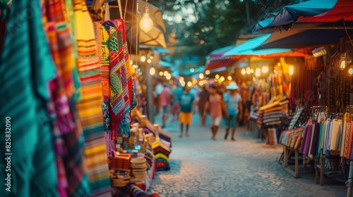 Street market at dusk © Nawarit