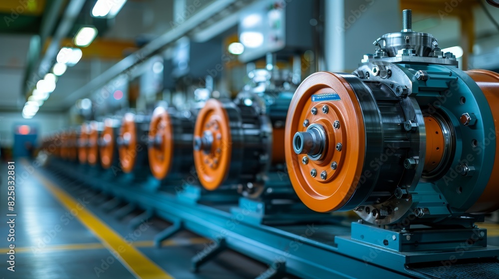 Fototapeta premium Workshop with extruders for producing plastic pipes 