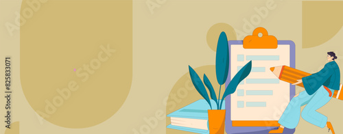 Education and learning people flat vector concept hand drawn illustration
