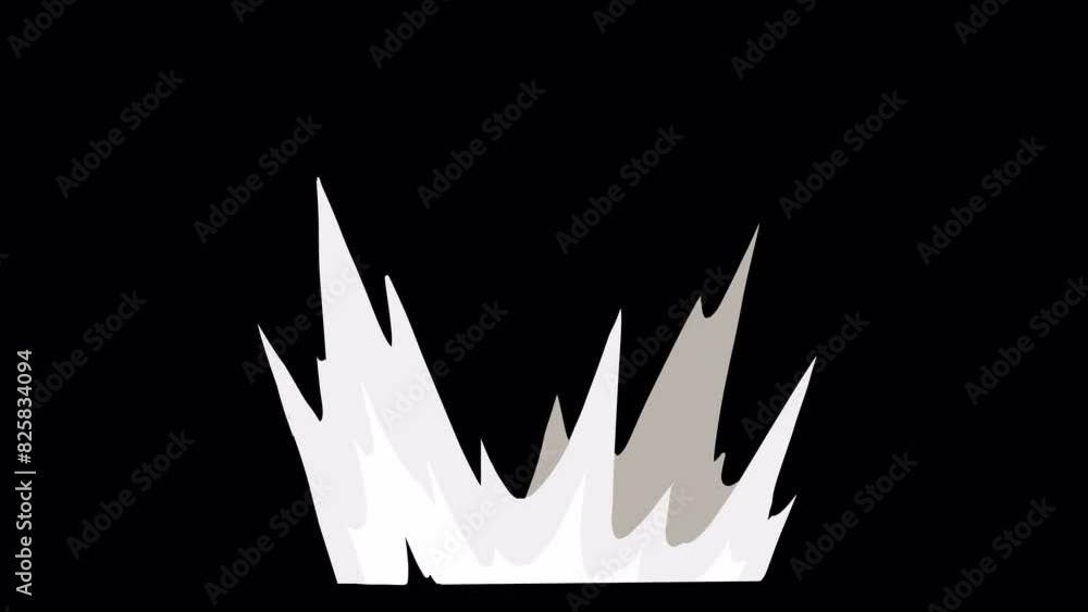 Power Strike: Anime Hit and Impact Effects Pack, dynamic burst and explosive_white 2dfx collection_ animation on a transparent background, alpha channel