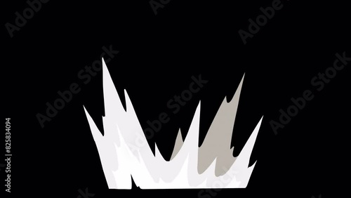 Power Strike: Anime Hit and Impact Effects Pack, dynamic burst and explosive_white 2dfx collection_ animation on a transparent background, alpha channel