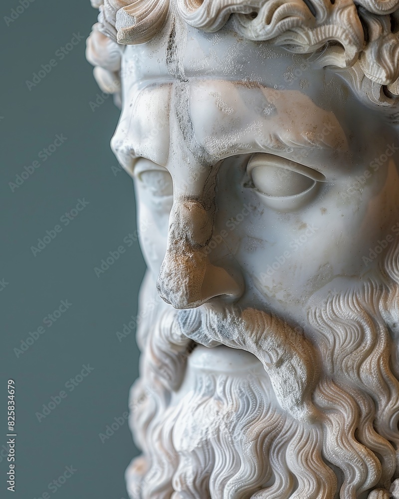 Close-up of a weathered marble statue Close-up of a weathered marble statue