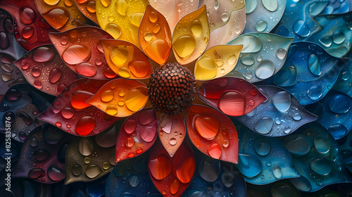 An educational circle diagram in the shape of a blossoming flower, each petal representing a unique learning facet. The petals seem almost tangible, inviting exploration photo
