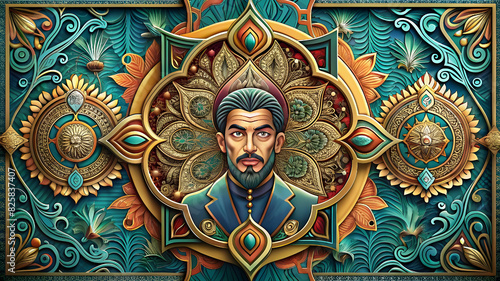 Wallpaper Mural Arabesque Style Background Design Luxury Royal Floral Ornamental Mandala in Dynamic Colors. Torontodigital.ca