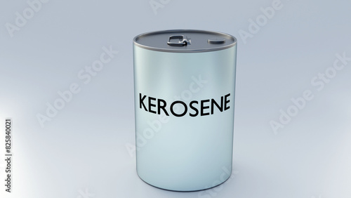 Tableau sur toile 3d rendering of metal tin of kerosene with a handle on top for carrying