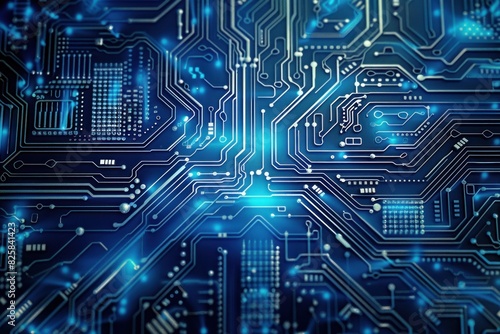 High tech electronic circuit board vector background