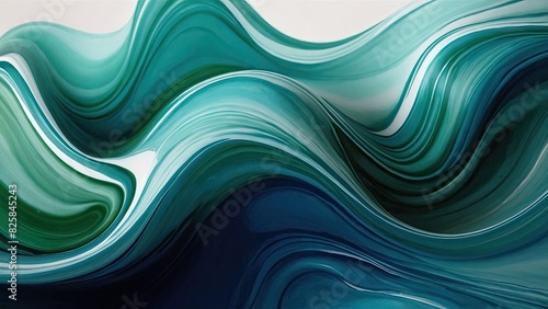 A colorful abstract green and blue abstract background with a green and white pattern watercolor.