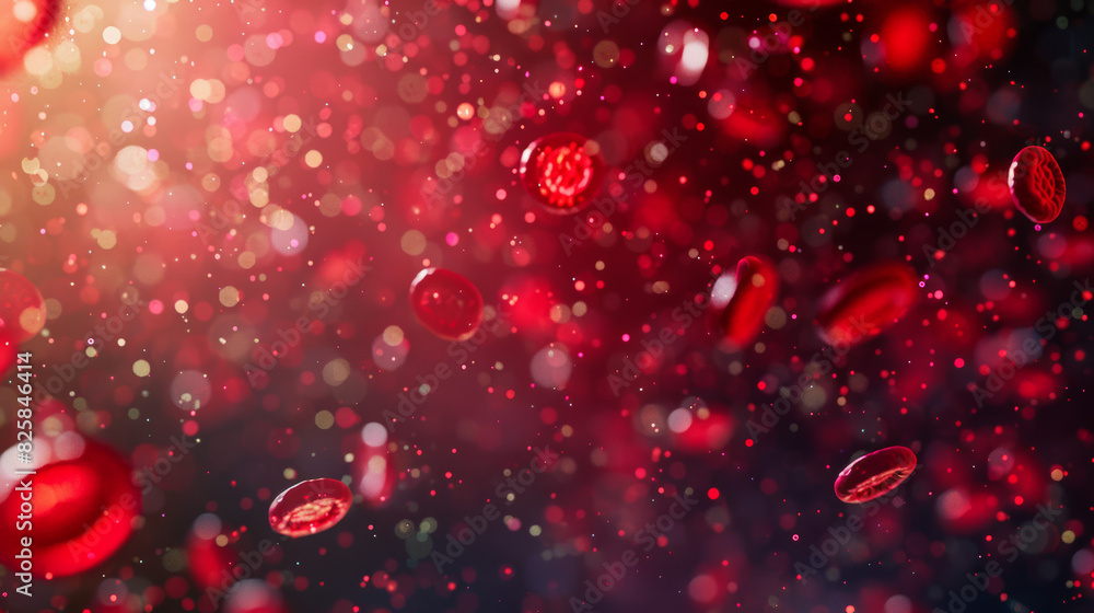A dynamic medical background banner featuring red blood cells in a clean and clinical setting A dynamic medical background banner featuring red blood cells in a clean and clinical setting