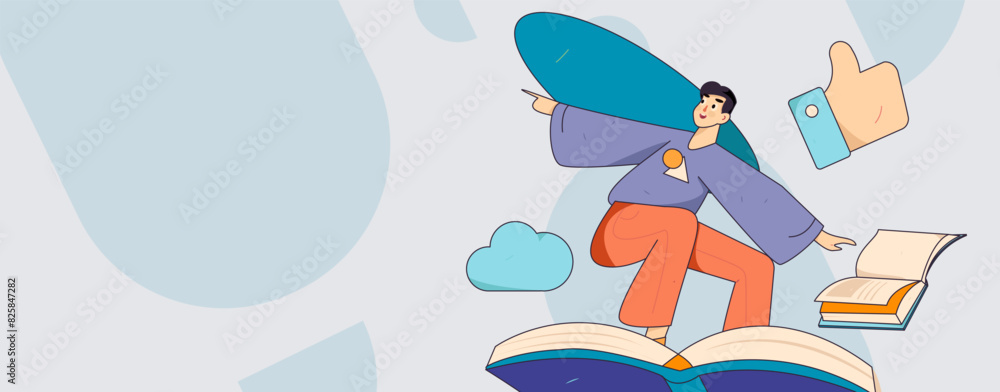 Education and learning people flat vector concept hand drawn illustration
Education and learning people flat vector concept hand drawn illustration