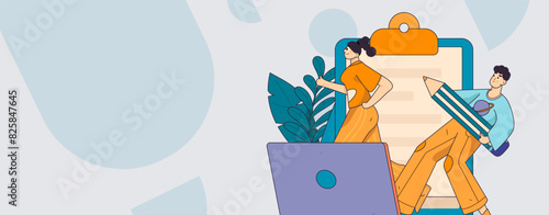 Education and learning people flat vector concept hand drawn illustration
